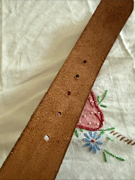 Lucky Brand NEWPurple Leather Belt with Gold & Pink Embroidery& Silver Buckle S main image 9